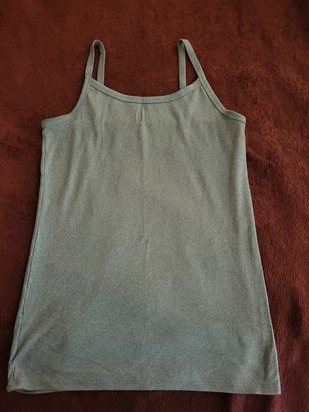 No Boundaries Olive Green Ribbed Tank